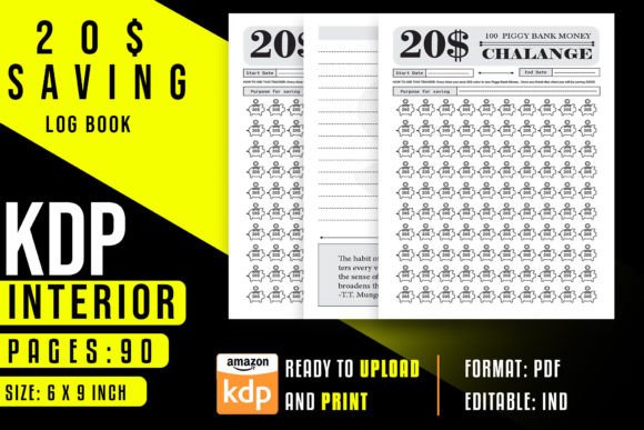 $20 Savings Challenge Tracker: Start Your Money Saving Journey