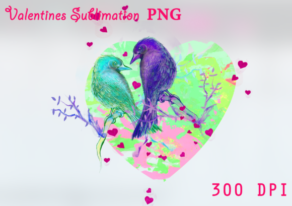 6 Birds New Valentines Sublimation PNG: A Designer's Delight