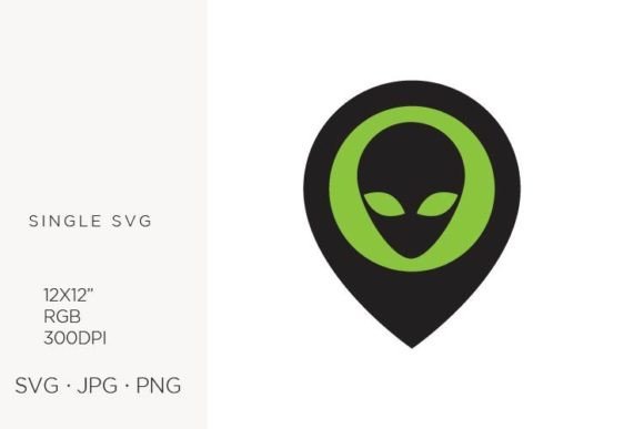 Alien Head Inside Location Pin Icon: A Designer's Playful Secret Weapon