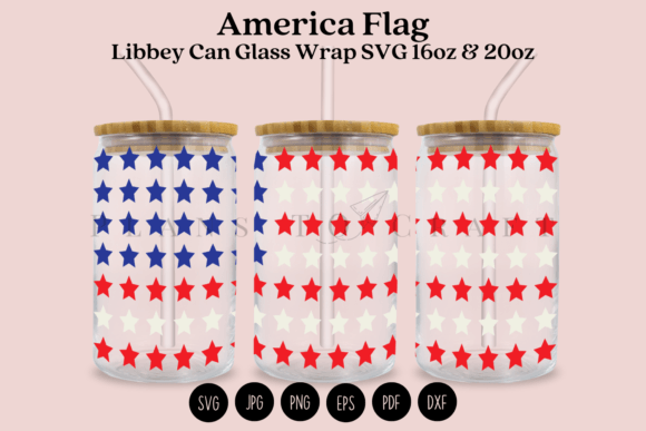 America Flag Libbey Can Glass Wrap SVG: Design & Application Guide