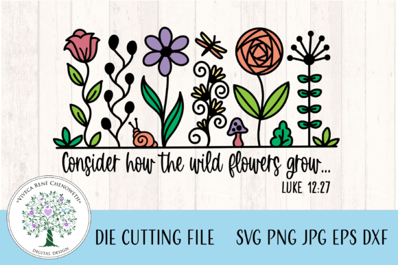 Consider How the Wild Flowers Grow: A Whimsical Design Asset