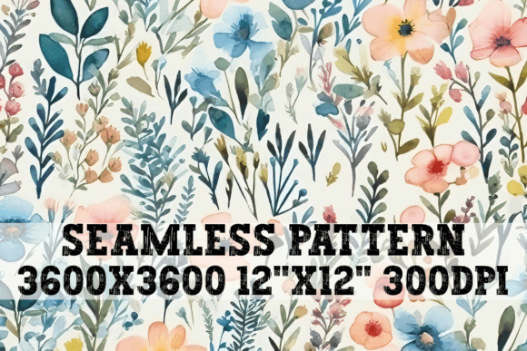 Floral Spring Summer Seamless Pattern: Fresh Digital Design