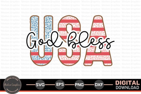 God Bless USA - 4th of July Retro SVG: Patriotic Design Asset