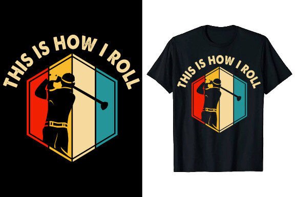 Golf Player Golfing T-shirt Design: Ready-to-Wear Art for the Fairway