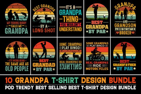 Grandpa T-Shirt Design Bundle: Elevate Your Apparel Line