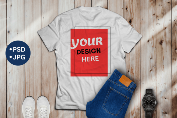 Men's White T-shirt Mockup Front PSD: Your Design's Best Friend
