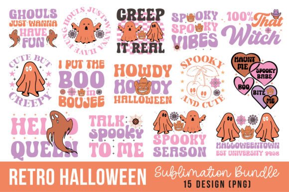 Retro Halloween PNG Bundle: Unlocking Spooky Vintage Designs