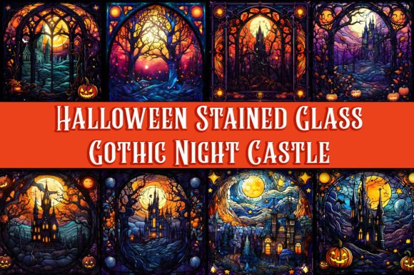 Stained Glass Gothic Night Castle: A Designer's Guide to Dramatic Digital Papers