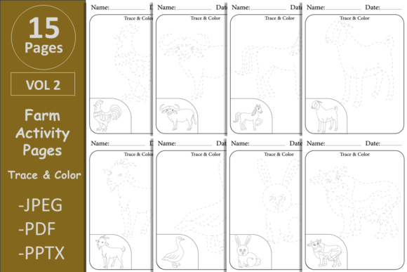 Tracing & Coloring Farm Animals for Kids: Engaging Classroom Resources