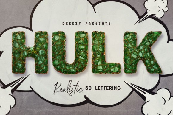 Unleash Bold Impact with Hulk 3D Lettering