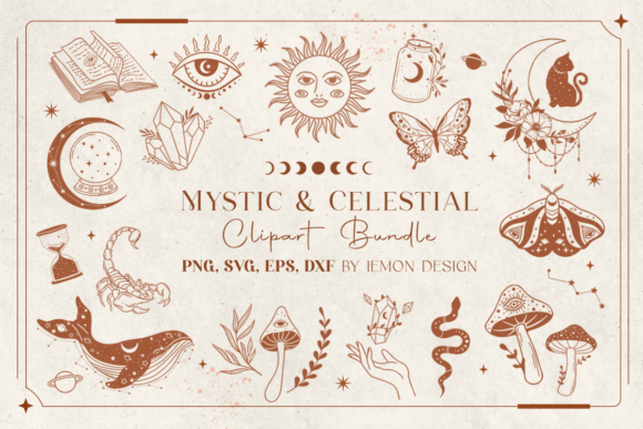 Unlocking the Cosmos: A Guide to the Mystic and Celestial Clipart Bundle