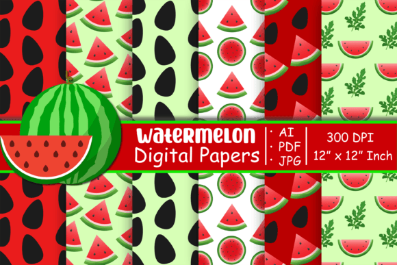 Watermelon Digital Papers Summer Pattern: A Fresh Slice of Design